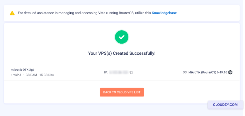 Create new VPS