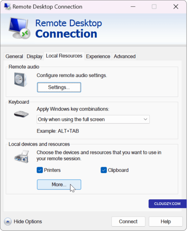 Choose drives or folders