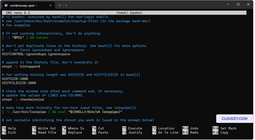 Correcting Shell Configuration