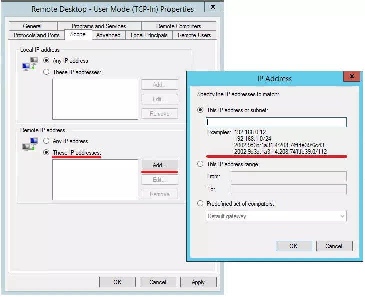 Restrict Remote Desktop by IP to secure windows VPS