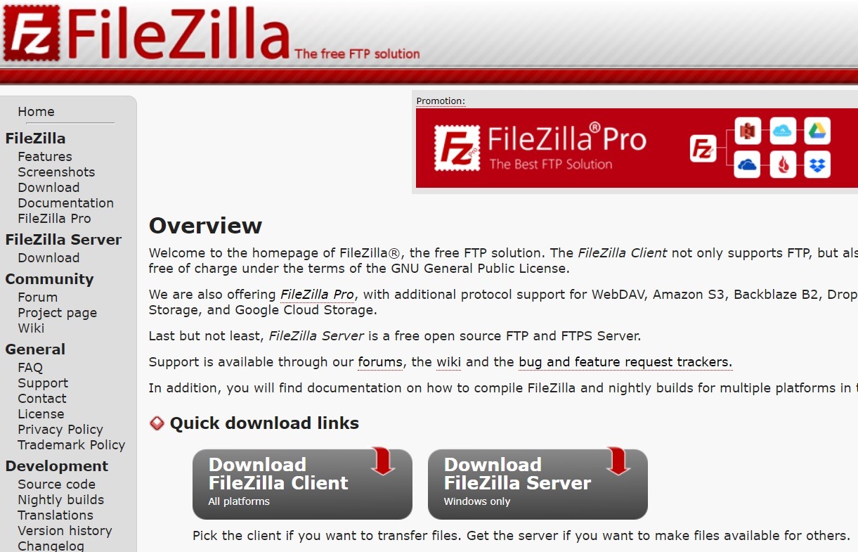 Install FileZilla