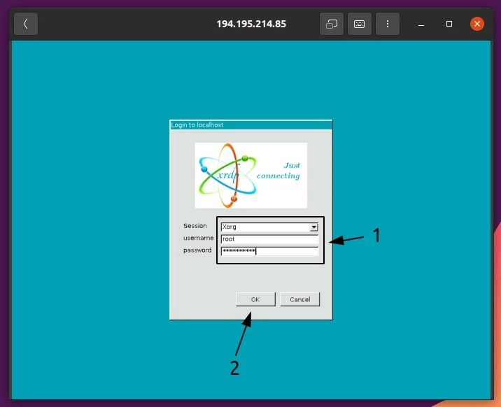 pass in the ip address