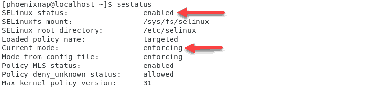 Enable SELinux