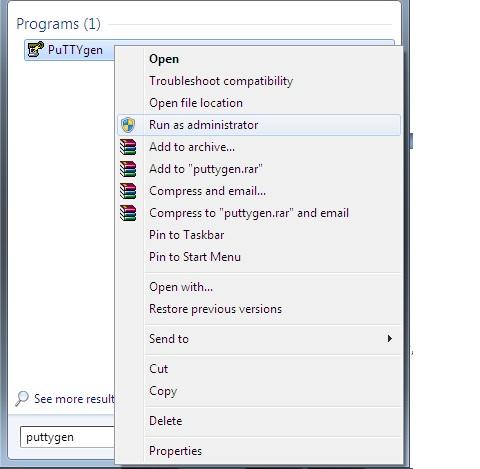 Launching PuTTY as Administrator