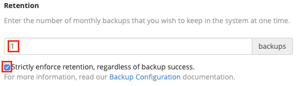 select how many backups