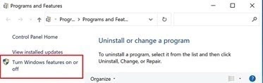 turn off windows feature