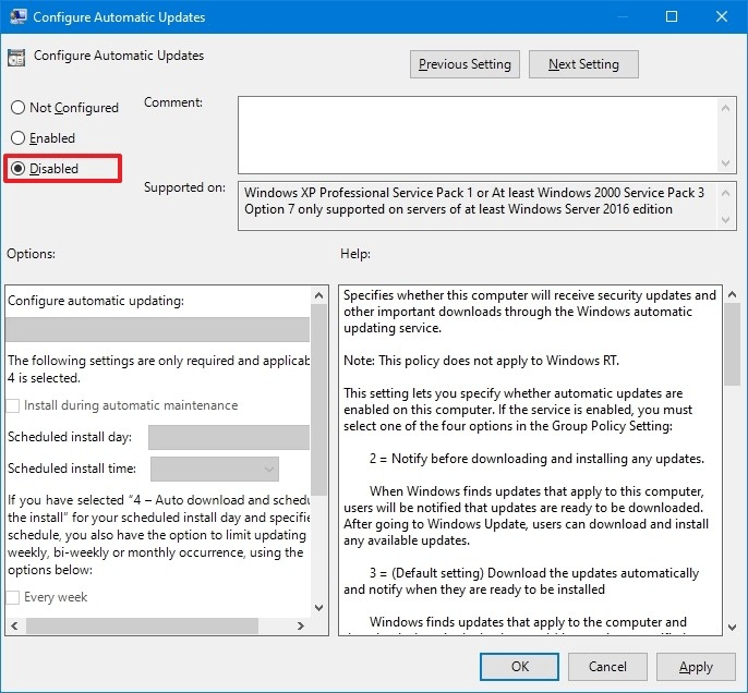 [The Policy Configuration Screen]