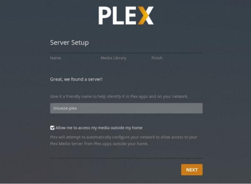 setup for Plex server