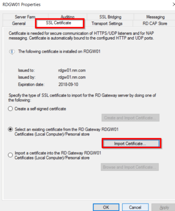 import ssl certificate