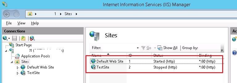 4 Assigning different binding port to websites