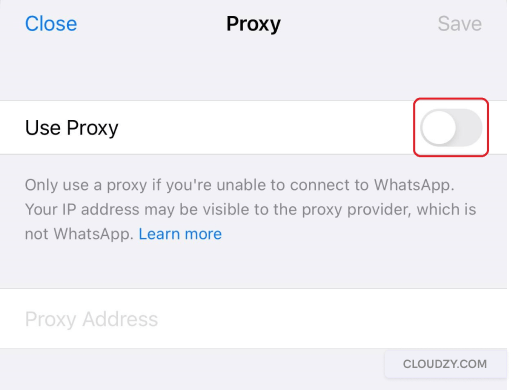 ios whatsapp proxy config